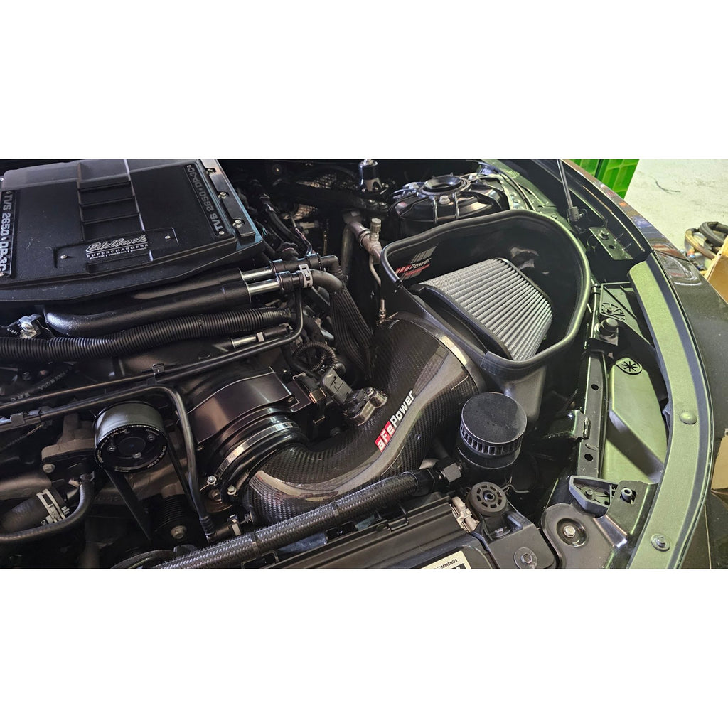 AFE ZL1 CAMARO 6.2L SC -Track Series Carbon Fiber Cold Air Intake System w/ Pro DRY S Filter