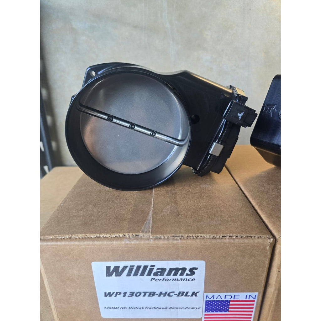 NICK WILLIAMS 130MM BILLET THROTTLE BODY - GEN3 HEMI 3.8 WHIPPLE/ BLK