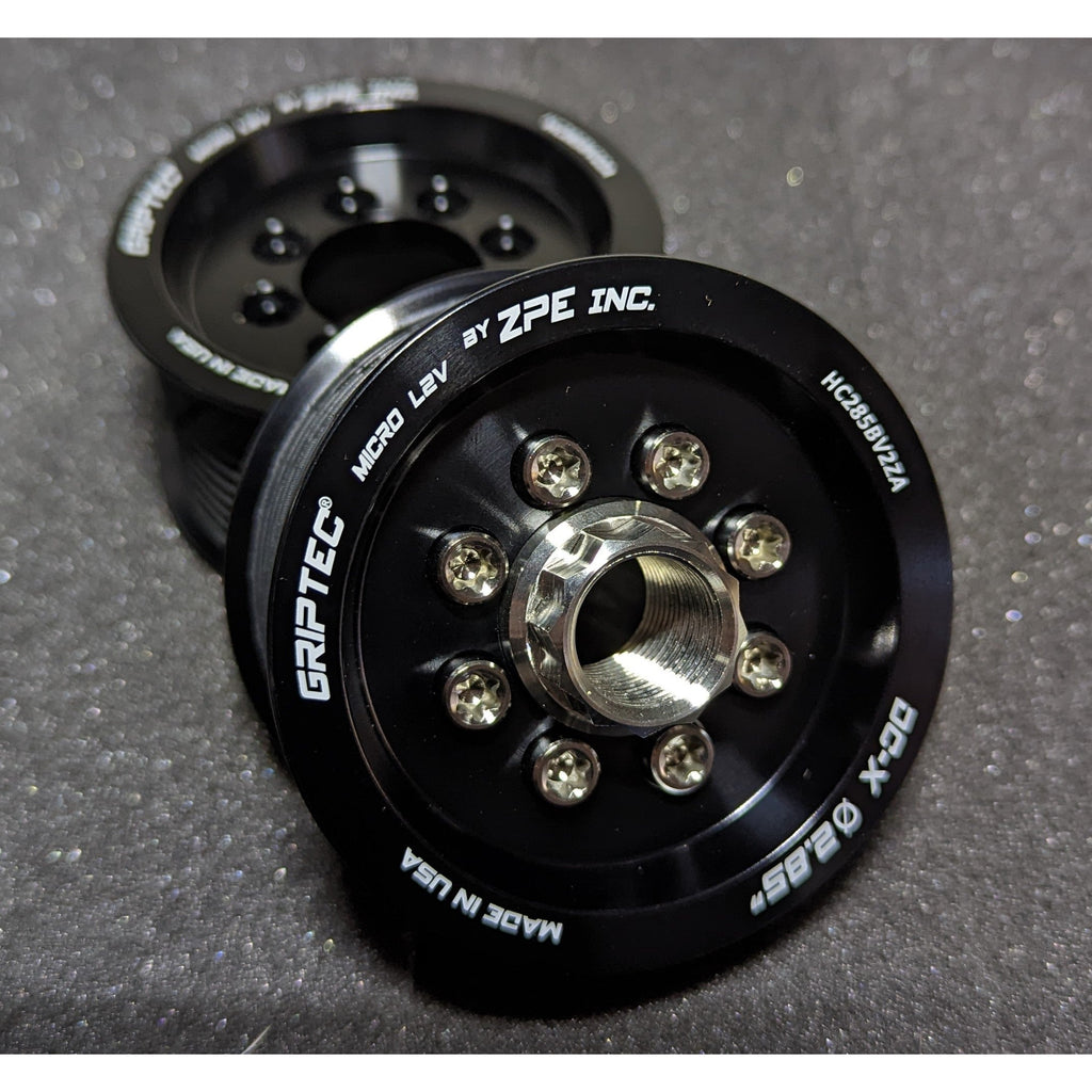 GRIPTEC 10 RIB L2V BLACK PULLEY & HUB KIT FOR HELLCAT/TRACKHAWK 6.2L SUPERCHARGER