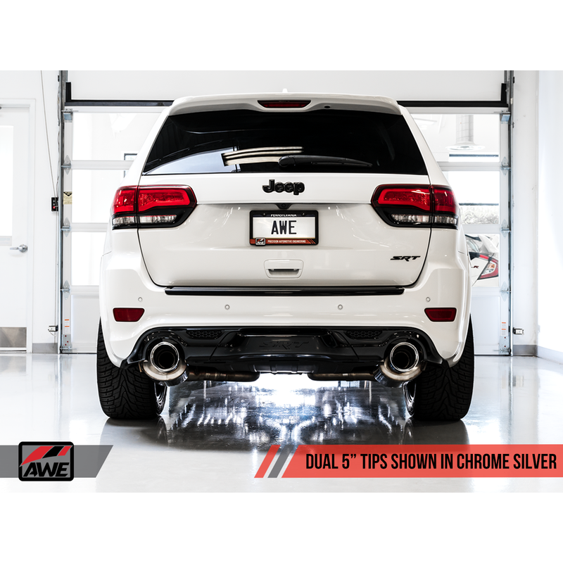 AWE TOURING EDITION EXHAUST FOR JEEP GRAND CHEROKEE SRT - CHROMESILVER TIPS